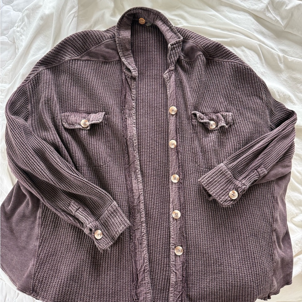 Free People Waffle Top